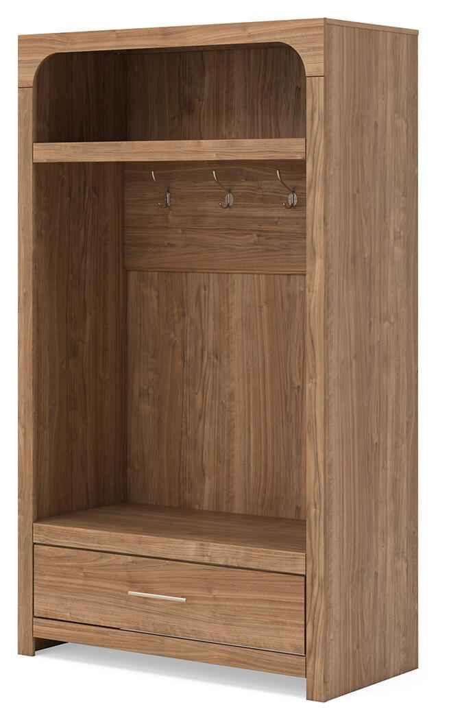Dovander - Hall Tree With Storage Bench - Brown
