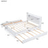 Storage Platform Bed With LED Lights, 2 Drawers And Trundle