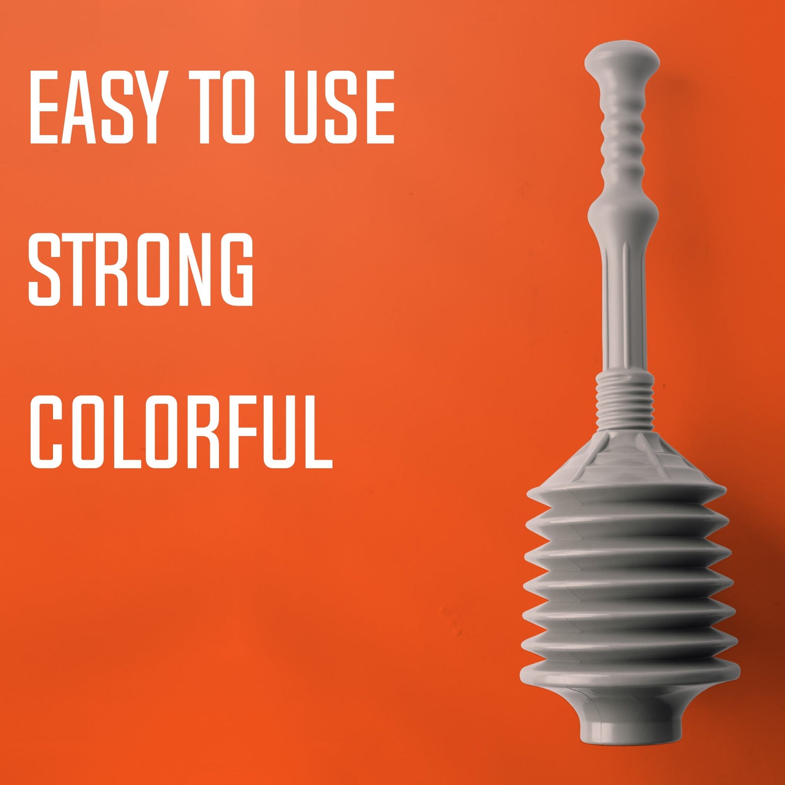 Bellows Accordion Toilet Plunger (Grey)