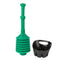 Antimicrobial Bellows Accordion Toilet Plunger with Black Storage Tray (Green)