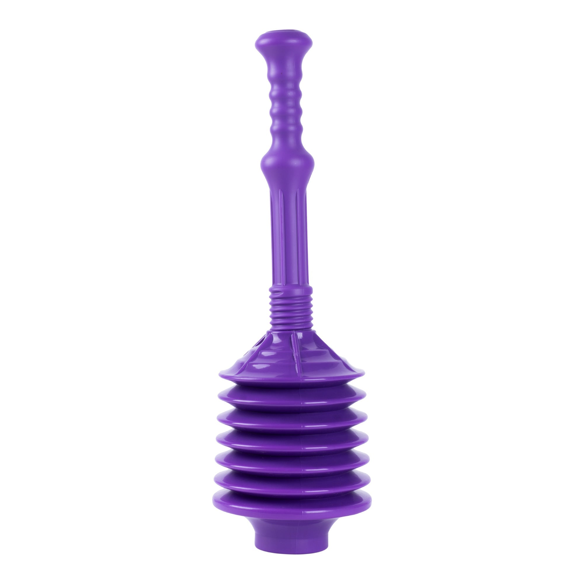 Bellows Accordion Toilet Plunger (Purple)