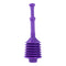 Bellows Accordion Toilet Plunger (Purple)
