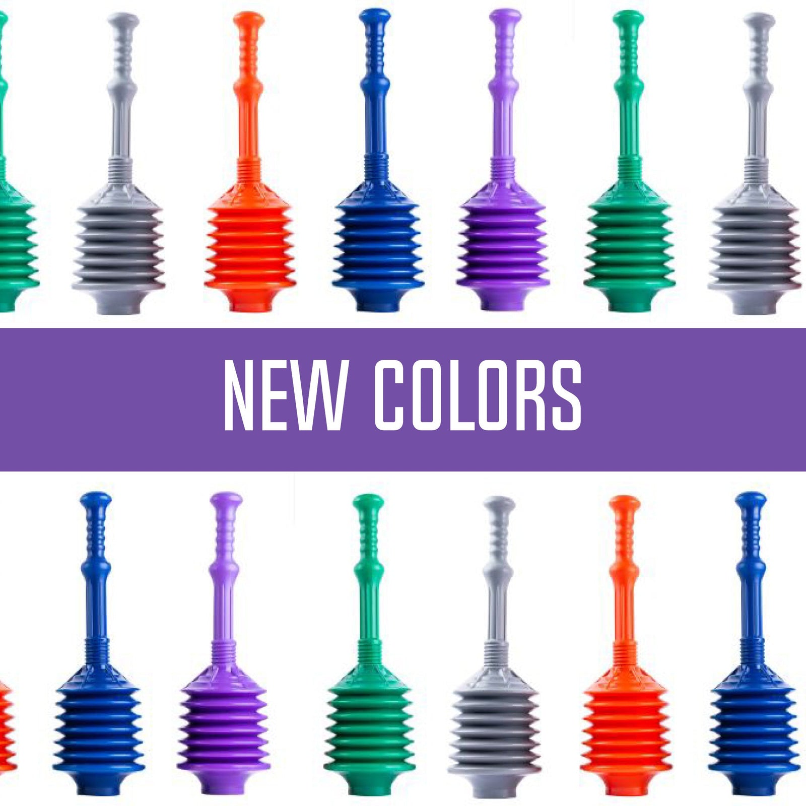 Bellows Accordion Toilet Plunger (Purple)