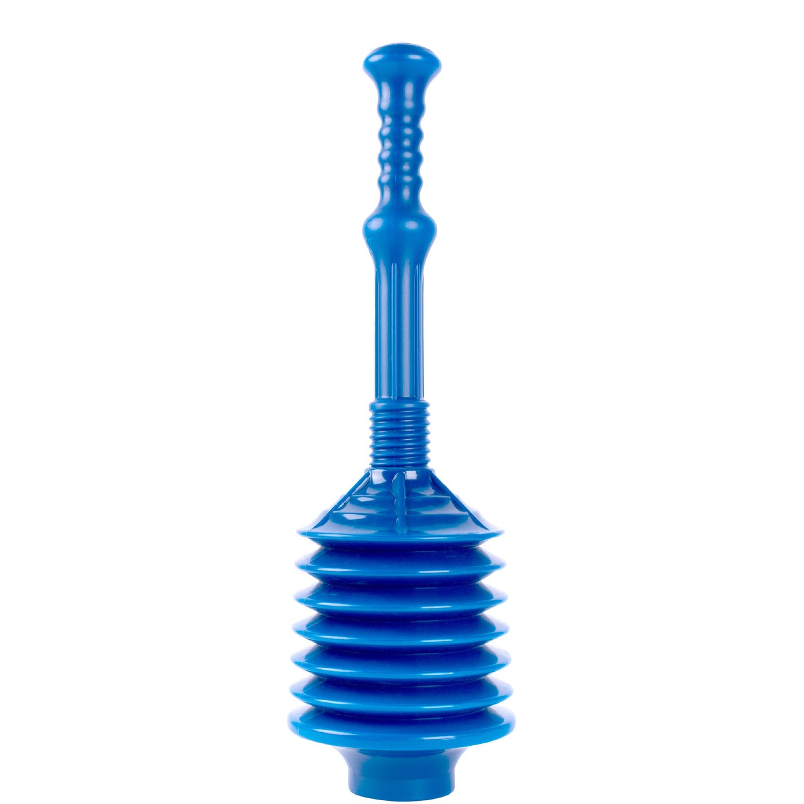 Bellows Accordion Toilet Plunger (Blue)