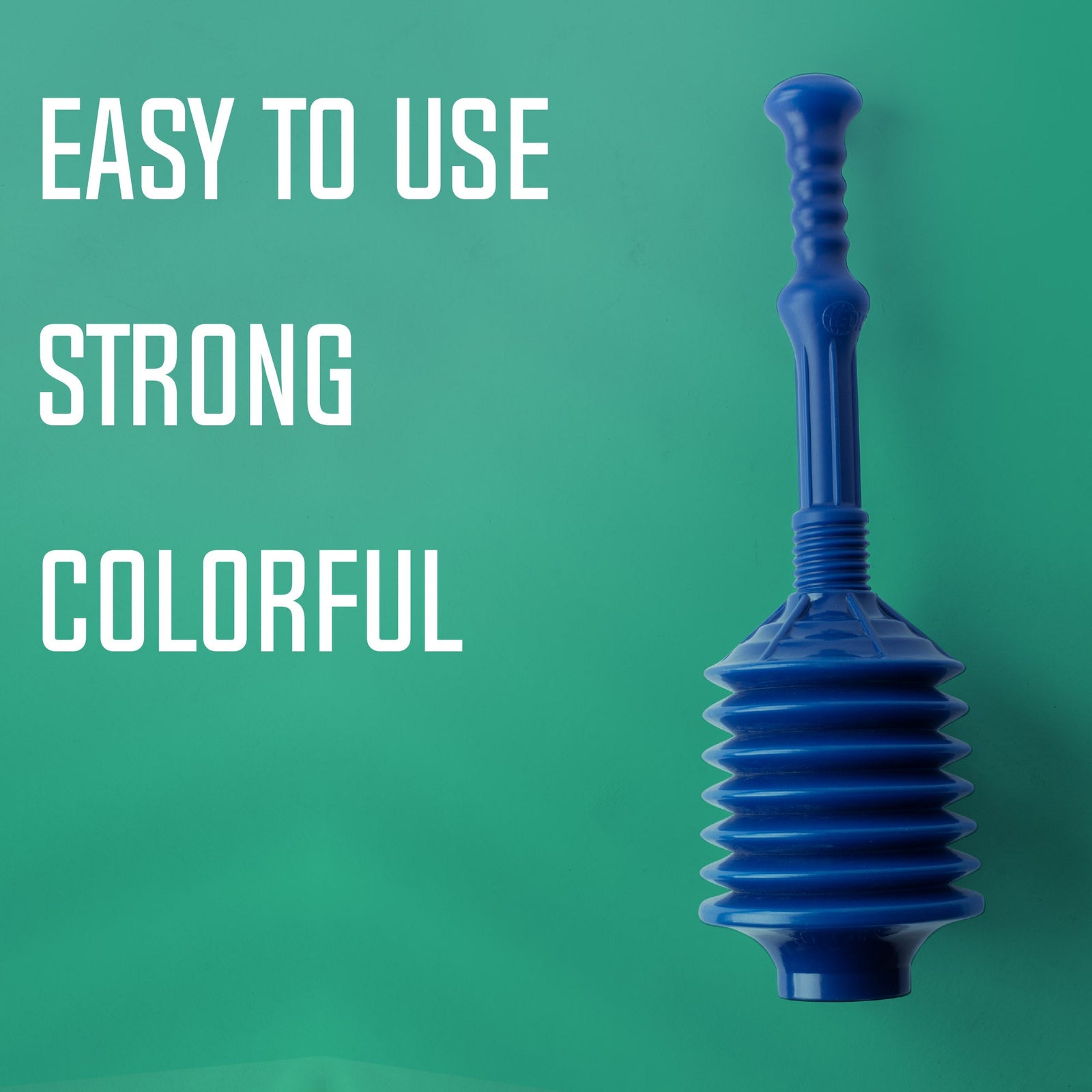 Bellows Accordion Toilet Plunger (Blue)