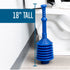 Bellows Accordion Toilet Plunger (Blue)