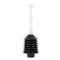Bellows Accordion Toilet Plunger (Black and White)