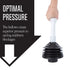 Bellows Accordion Toilet Plunger (Black and White)