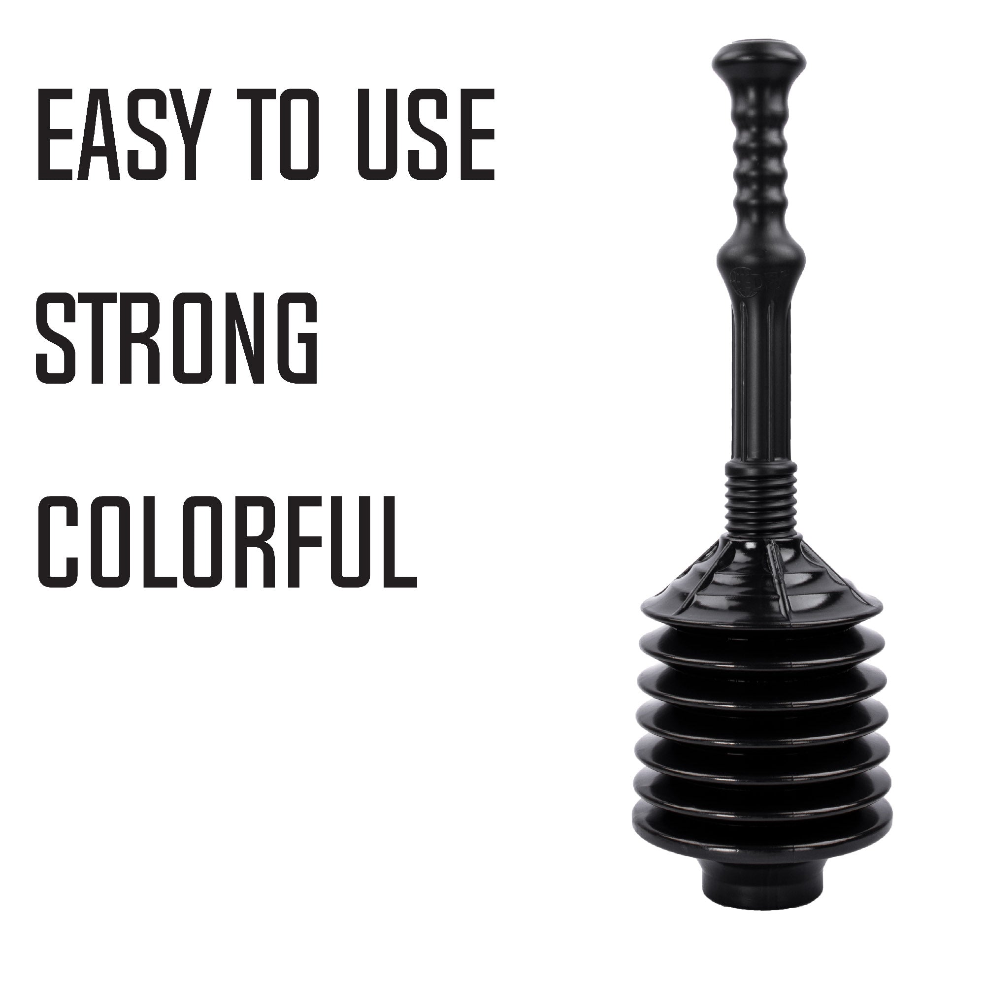 Bellows Accordion Toilet Plunger (Black)