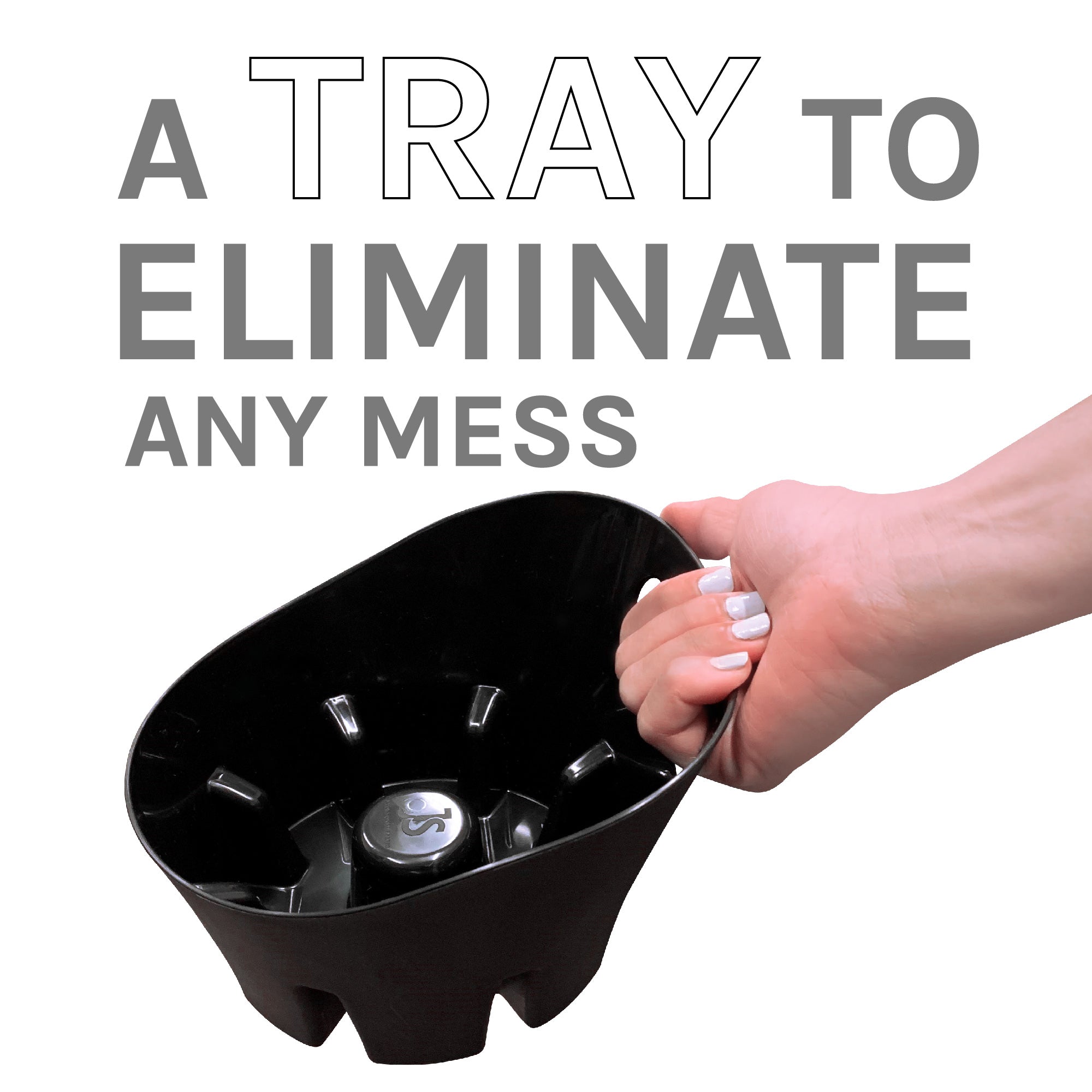 Antimicrobial Universal Drip Tray for Toilet Plunger (Black)