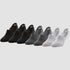 Womens Peds 12 Pairs Midcut Lightweight Gel Heel Grip Grey/Charcoal/Black