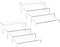 Acrylic Display Risers,12'' Large Display Stands, Thickened to 0.2''(5mm) Stackable Acrylic Shelves for Perfume Display, Clear Risers for Cupcake Stand,Pop Figurines,Tumbler,Food (Clear, 8PCS)