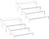 Acrylic Display Risers,12'' Large Display Stands, Thickened to 0.2''(5mm) Stackable Acrylic Shelves for Perfume Display, Clear Risers for Cupcake Stand,Pop Figurines,Tumbler,Food (Clear, 8PCS)