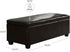 BELLEZE 47 Inch Storage Ottoman, Faux Leather Storage Bench Bedroom Bench with Safety Close Hinge, Ottoman with Storage for Living Room, Entryway, Hallway, Foot Rest, Support 300lbs - Brown