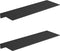 JOOM Black Floating Shelves for Wall Storage, Metal Wall Shelves for Living Room, Bathroom, Kitchen, 16” Display Shelves for Collectibles(2 PCS)