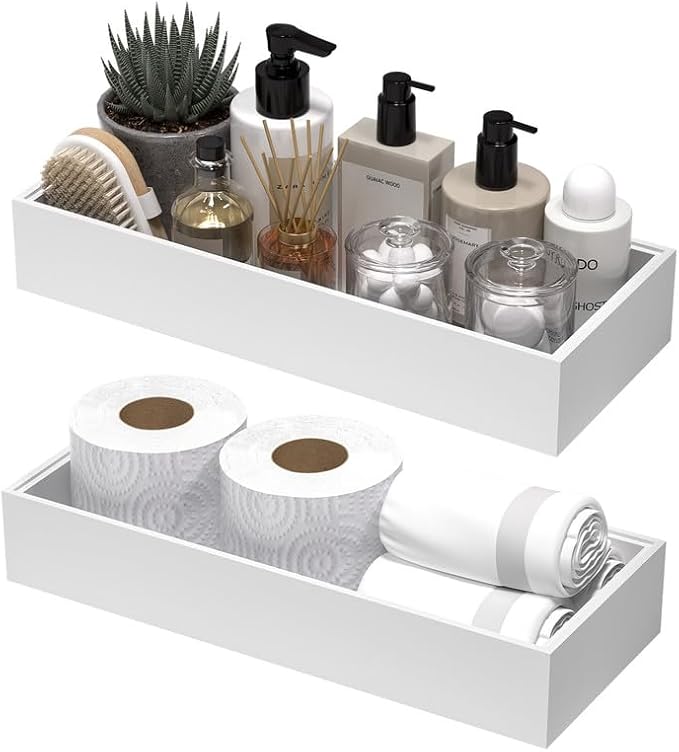 Kitchen Drawer Organizer Bins, Stackable Deep Bamboo Drawer Organizer for Silverware, Utensils, Cutlery, Flatware, Junk, Dresser, Bathroom, 15