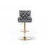Adjustable Swivel Bar Stool With Nailhead Trim (Set of 2)