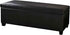 BELLEZE 47 Inch Storage Ottoman, Faux Leather Storage Bench Bedroom Bench with Safety Close Hinge, Ottoman with Storage for Living Room, Entryway, Hallway, Foot Rest, Support 300lbs - Black