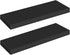 HOOBRO Floating Shelves for Wall, Wall Mounted Shelf Set of 2, 23.6" Hanging Shelf with Invisible Brackets, for Wall in Bathroom, Bedroom, Toilet, Kitchen, Living Room, Office, Black BK60BJ01