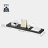 HOOBRO Floating Shelves for Wall, Wall Mounted Shelf Set of 2, 39.4" Hanging Shelf with Invisible Brackets, for Wall in Bathroom, Bedroom, Toilet, Kitchen, Livingroom, Office, Black BK100BJP201