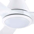 52" Ahmedabad Industrial DC Motor Flush Mount Reversible Ceiling Fan with LED Lighting and Remote Control