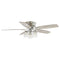52" Bangatore Traditional Chrome Flush Mount Reversible Ceiling Fan with Lighting and Remote Control
