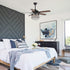 52" Berkshire Modern Downrod Mount Reversible Crystal Ceiling Fan with Lighting and Remote Control