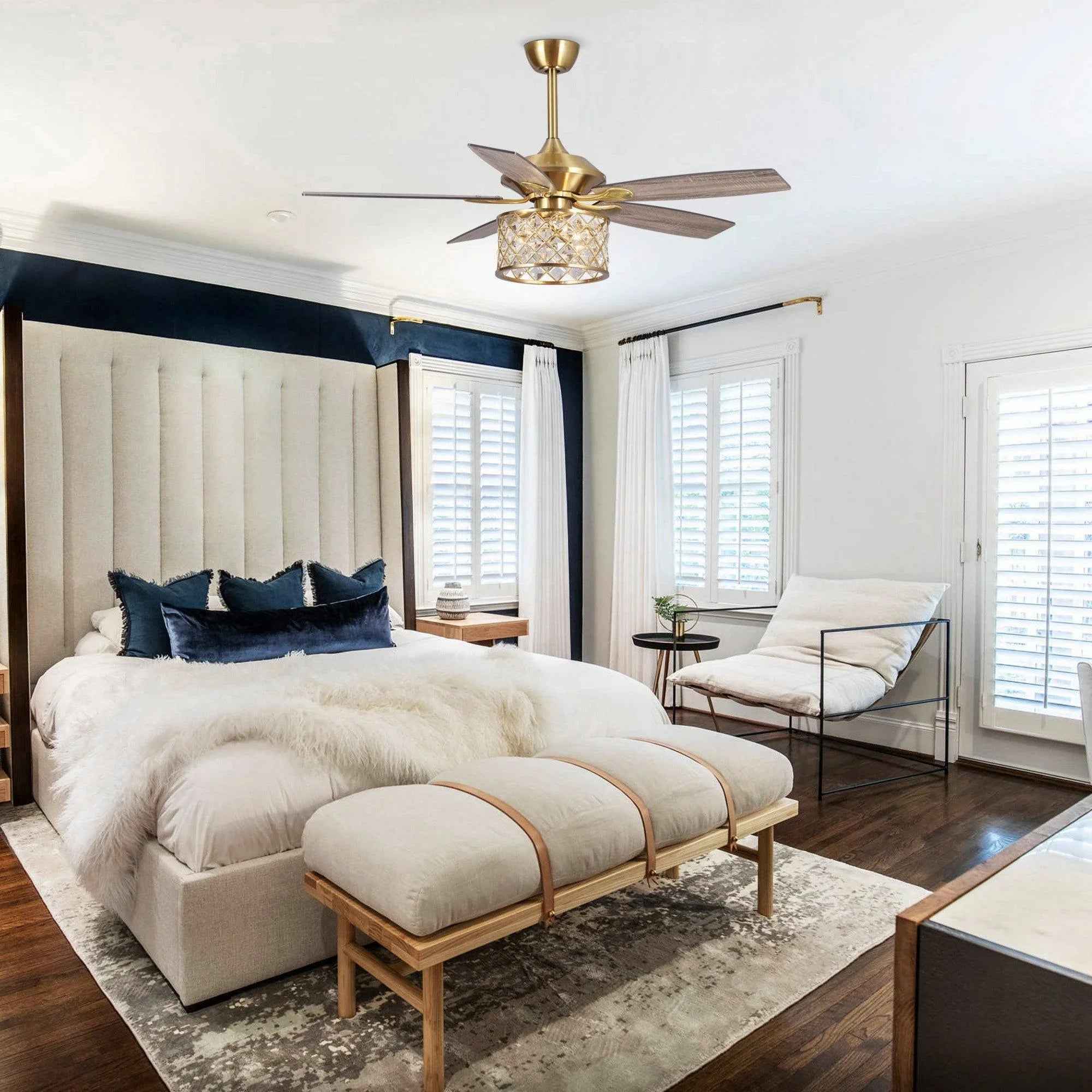 52" Golden Industrial Ceiling Fan