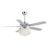 52" Elkton Modern Reversible Crystal Fandelier with Lighting and Remote Control