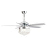 52" Elkton Modern Reversible Crystal Fandelier with Lighting and Remote Control
