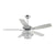 52" Nowthen Modern Crystal Chandelier Ceiling Fan with Led Light and Remote Control 5 Blades Chrome
