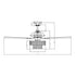 52" Nowthen Modern Crystal Chandelier Ceiling Fan with Led Light and Remote Control 5 Blades Chrome
