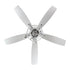 52" Nowthen Modern Crystal Chandelier Ceiling Fan with Led Light and Remote Control 5 Blades Chrome
