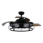 52" Industrial Downrod Mount Ceiling Fan with Lighting and Remote Control