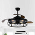 52" Industrial Downrod Mount Ceiling Fan with Lighting and Remote Control