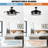 52" Industrial Downrod Mount Ceiling Fan with Lighting and Remote Control