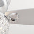 52" Modern Chrome Flush Mount Reversible Crystal Ceiling Fan with Lighting and Remote Control