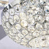 52" Modern Chrome Flush Mount Reversible Crystal Ceiling Fan with Lighting and Remote Control