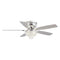 52" Modern Chrome Flush Mount Reversible Crystal Ceiling Fan with Lighting and Remote Control