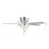 52" Modern Chrome Flush Mount Reversible Crystal Ceiling Fan with Lighting and Remote Control