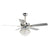 52" Kerala Modern Chrome Downrod Mount Reversible Crystal Ceiling Fan with Lighting and Remote Control