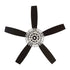 52" Kerala Modern Chrome Downrod Mount Reversible Crystal Ceiling Fan with Lighting and Remote Control