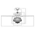 52" Kerala Modern Chrome Downrod Mount Reversible Crystal Ceiling Fan with Lighting and Remote Control
