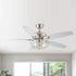 52" Kyla Industrial Caged Ceiling Fan with Light Remote Control Satin Nickel