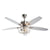 52" Kyla Industrial Caged Ceiling Fan with Light Remote Control Satin Nickel