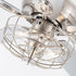 52" Kyla Industrial Caged Ceiling Fan with Light Remote Control Satin Nickel