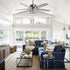 52" Kyla Industrial Caged Ceiling Fan with Light Remote Control Satin Nickel