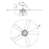 52" Industrial Reversible 5 Blade Led Ceiling Fan