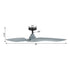 52" Punjab Industrial DC Motor Downrod Mount Reversible Ceiling Fan with Remote Control