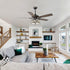 52" Tibuh Modern Crystal Chandelier Ceiling Fan with Led Light And Remote Control 5 Blades Chrome